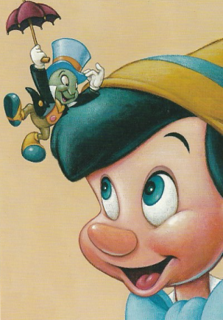 Pinocchio & Jiminy Cricket – USPS Postcard