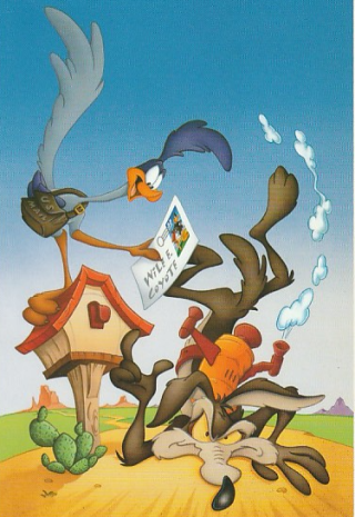 2000 Wile E. Coyote & Road Runner – USPS Stamp Postcard