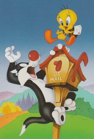 1998 Sylvester & Tweety – USPS Commemorative – USPS Postcard