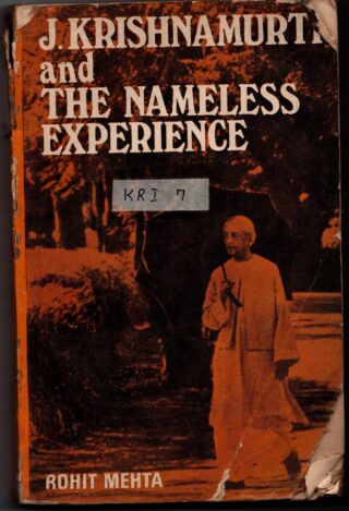 j krishnamurthy and the nameless experience