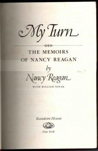 my turn - the memoirs of nancy regan - inside